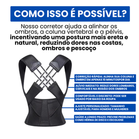 Corretor Postural CF®- Alivie as dores nas costas e melhore sua postura