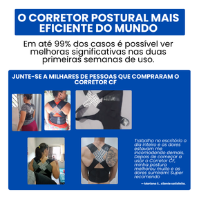 Corretor Postural CF®- Alivie as dores nas costas e melhore sua postura